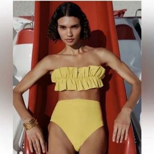 Zara ruffle bikini top